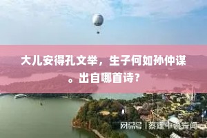 大儿安得孔文举，生子何如孙仲谋。出自哪首诗？