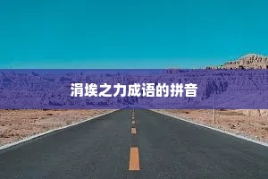 涓埃之力成语的拼音