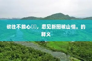欲往不能心懆懆，忽见新图被山恼。的释义