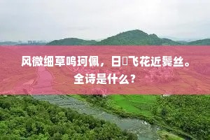 风微细草鸣珂佩，日煖飞花近鬓丝。全诗是什么？