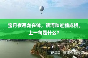 宝月夜寒龙在钵，银河秋近鹊成桥。上一句是什么？