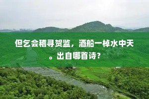 但乞会稽寻贺监，酒船一棹水中天。出自哪首诗？