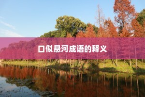 口似悬河成语的释义