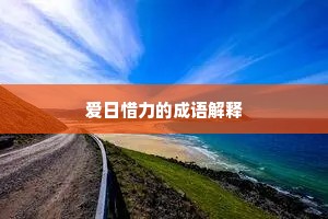 爱日惜力的成语解释