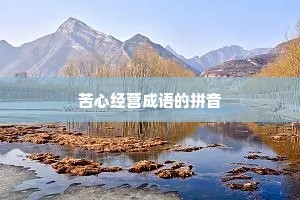 苦心经营成语的拼音