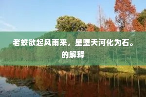 老蛟欲起风雨来，星堕天河化为石。的解释