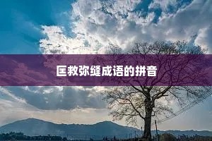 匡救弥缝成语的拼音