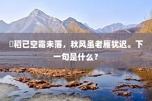 穫稻已空霜未落，秋风虽老雁犹迟。下一句是什么？