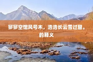 寥寥空馆风号木，浩浩长云雪过窗。的释义