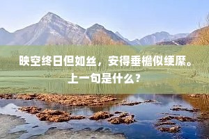 映空终日但如丝，安得垂檐似绠縻。上一句是什么？