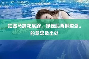 红贴马蹄花底路，绿笼船背柳边湖。的意思及出处