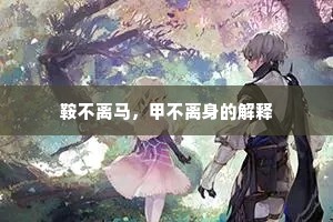 鞍不离马，甲不离身的解释