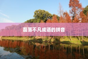 磊落不凡成语的拼音