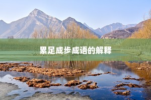 累足成步成语的解释