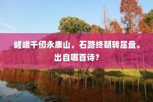 嵯峨千仞永康山，石路终朝转屈盘。出自哪首诗？