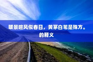 暖景暄风似春日，黄茅白苇是殊方。的释义