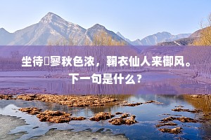 坐待泬寥秋色浓，鞠衣仙人来御风。下一句是什么？
