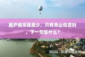 屋庐烧尽民居少，只有青山似昔时。下一句是什么？
