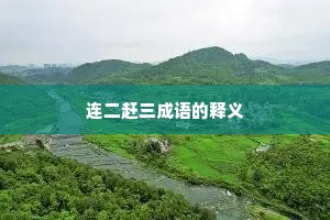 连二赶三成语的释义