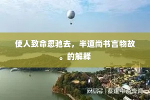 使人致命忽驰去，半道尚书言物故。的解释