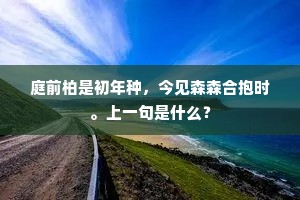 庭前柏是初年种，今见森森合抱时。上一句是什么？