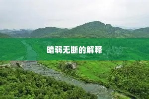 暗弱无断的解释