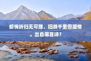 却悔折归无可赠，旧游千里但凝情。出自哪首诗？