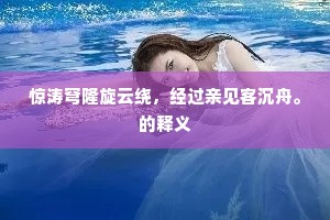 惊涛穹隆旋云绕，经过亲见客沉舟。的释义