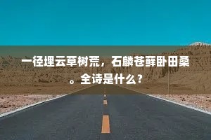 一径埋云草树荒，石麟苍藓卧田桑。全诗是什么？