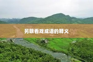 另眼看戏成语的释义