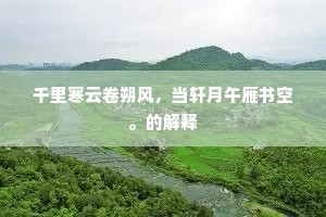 千里寒云卷朔风，当轩月午雁书空。的解释