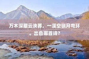 万木深藏云泱莽，一溪空锁月弯环。出自哪首诗？