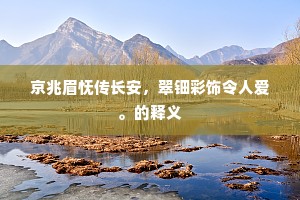 京兆眉怃传长安，翠钿彩饰令人爱。的释义