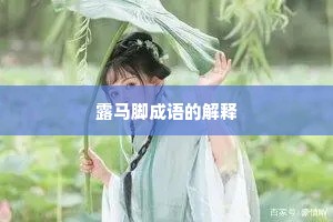 露马脚成语的解释