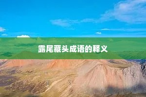 露尾藏头成语的释义