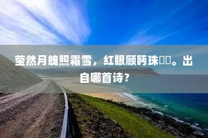 莹然月魄照霜雪，红眼顾眄珠璘㻞。出自哪首诗？