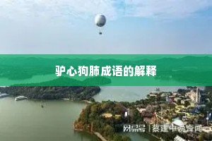 驴心狗肺成语的解释