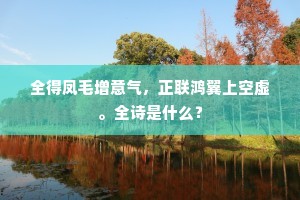 全得凤毛增意气，正联鸿翼上空虚。全诗是什么？