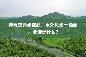 春泥软熟步成黏，水外风光一顿添。全诗是什么？