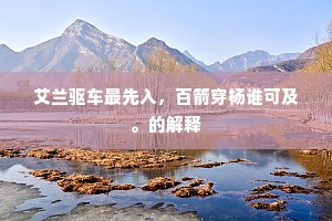艾兰驱车最先入，百箭穿杨谁可及。的解释