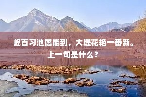 岘首习池屡能到，大堤花艳一番新。上一句是什么？