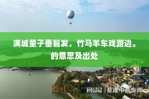 满城童子垂髫发，竹马羊车戏路边。的意思及出处
