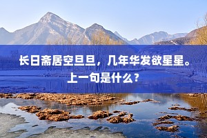 长日斋居空旦旦，几年华发欲星星。上一句是什么？