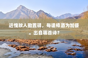 远愧故人勤置驿，每逢樽酒为加餐。出自哪首诗？
