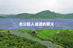 名公巨人成语的释义