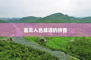 面无人色成语的拼音