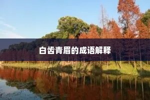 白齿青眉的成语解释