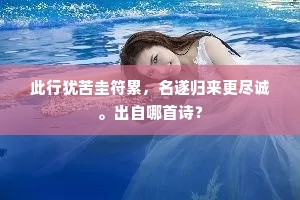 此行犹苦圭符累，名遂归来更尽诚。出自哪首诗？