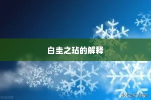 白圭之玷的解释