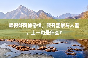 赖得好风摅俗愤，顿开韶景与人看。上一句是什么？